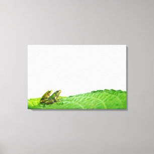 Toile Grenouilles vertes sur le congé