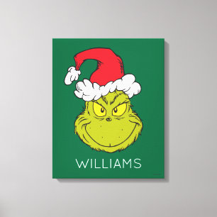Toile Grinch Classique Ajoutez le nom de votre famille