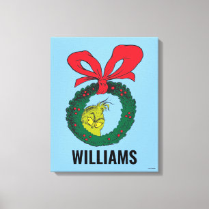 Toile Grinch Classique Personnalisé Couronne de Noël