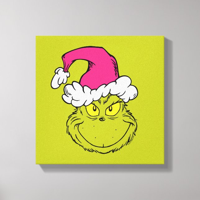 Toile Grinch in Pink Santa Hat (Recto)