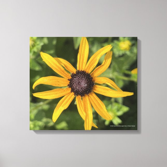 Toile gris foraday Floral Jaune Imprimer (Recto)