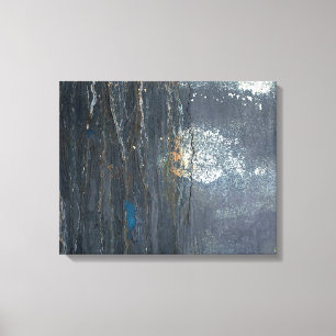 Toile Gris Gris Gris Gris Gris et Bleu Abstrait Coque-Ma