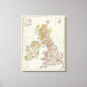 Toile Grossbritannien, Irland - carte du R-U, Irlande