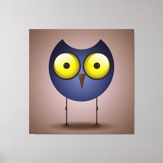 Toile Grosse chouette bleue (Recto)