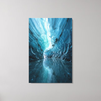 Toile Grotte de glace céleste - Réalisme abstrait bleu s