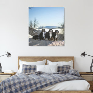 Toile groupe de chiens de montagne bernais
