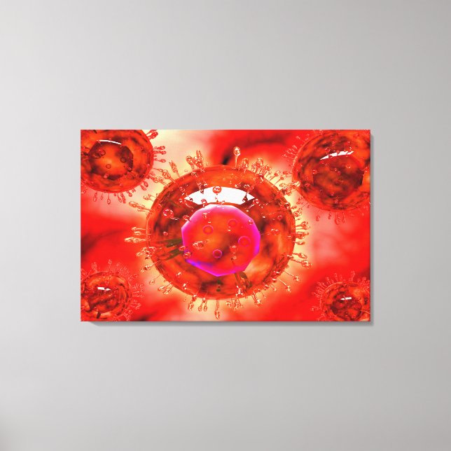 Toile Groupe De Virus H5N1 Avec Vue Glasseuse 1 (Recto)