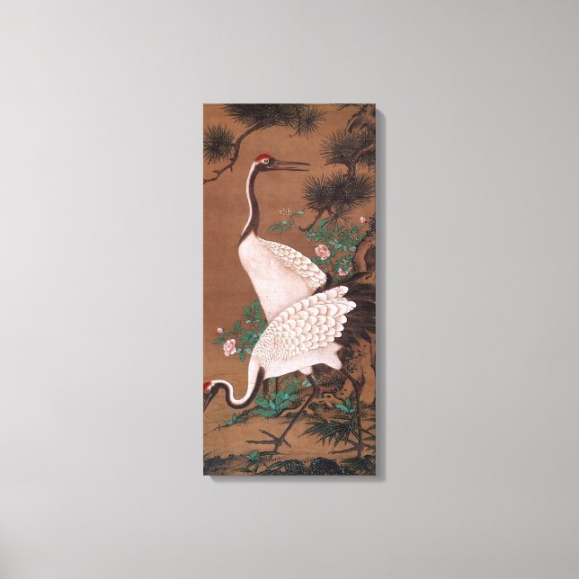 Toile Grues, Watanabe Shuseki Art Japonais (Recto)