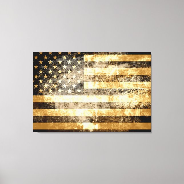 Toile Grunge American Flag 3 (Recto)
