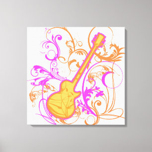 Toile Grunge de guitare de roche de filles de KRW