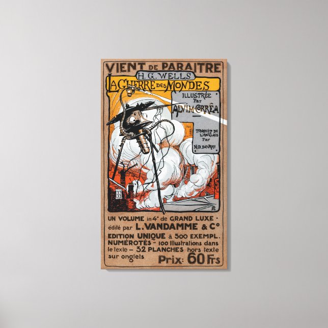 Toile Guerre des Mondes Poster français 1906 (Recto)