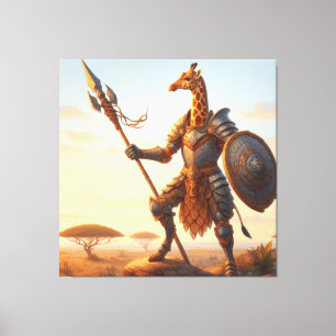 Toile Guerrier de girafe