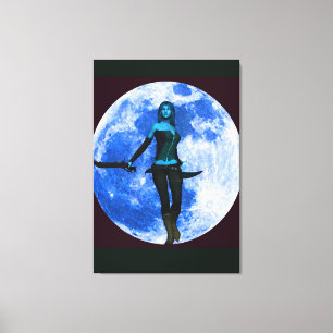 Toile Guerrier de la Lune Bleue