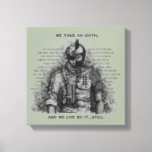 Toile Guerrier de soldat - couleur d'arrière - plan de