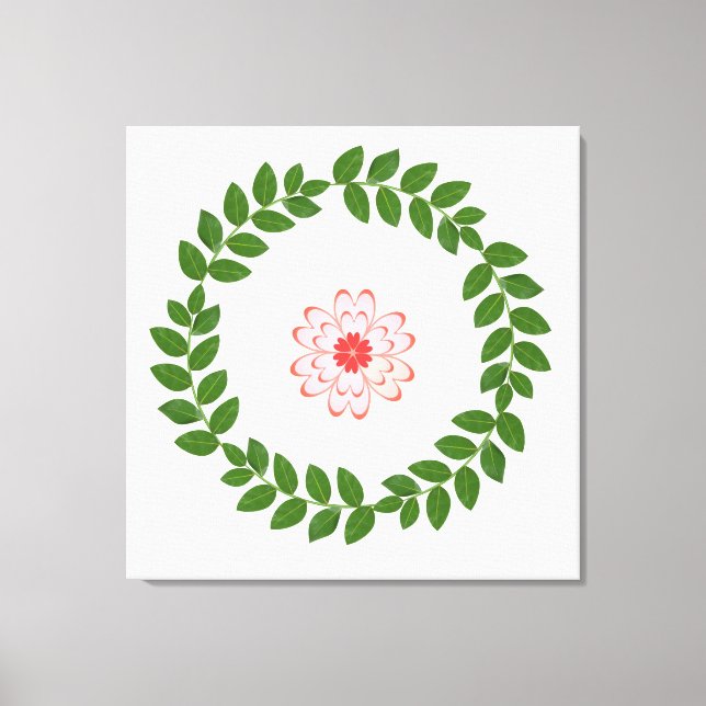 Toile Guirlande et fleurs cardiaques de Bay Laurel Manda (Recto)