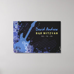Toile Guitare Bar Mitzvah Connexion Carte mémoire