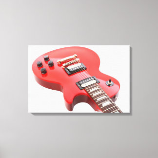 Toile GUITARE ÉLECTRIQUE ICONIQUE ROUGE 16x24