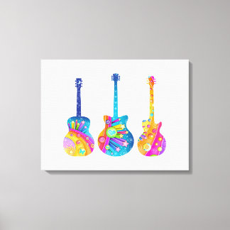 TOILE GUITARS IMPRIMANTES D'ART DE CANVAS ÉTIQUETÉES