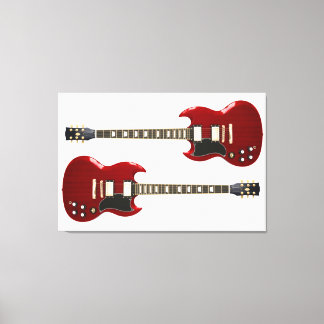 Toile GUITARS ROUGES 32x48