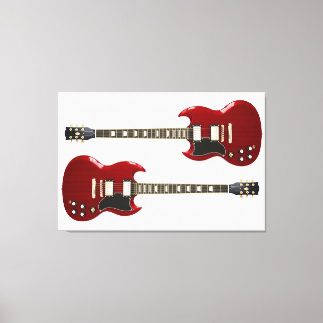 Toile GUITARS ROUGES 32x48 (Recto)