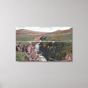Toile Gunnison, Co - pont de Sapinero au-dessus de lac