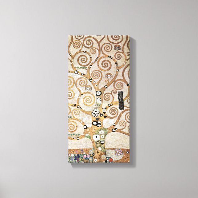 Toile Gustav Klimt Arbre doré de la vie avec un oiseau (Recto)