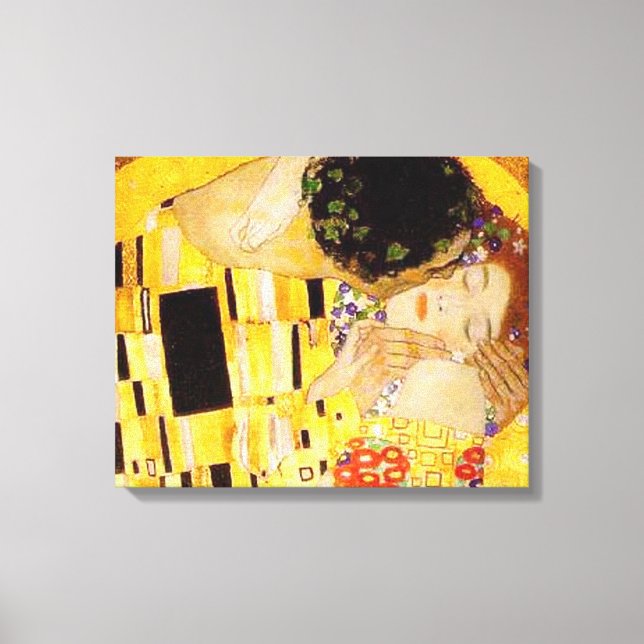 Toile Gustav Klimt La Peinture Classique Du Kiss (Recto)