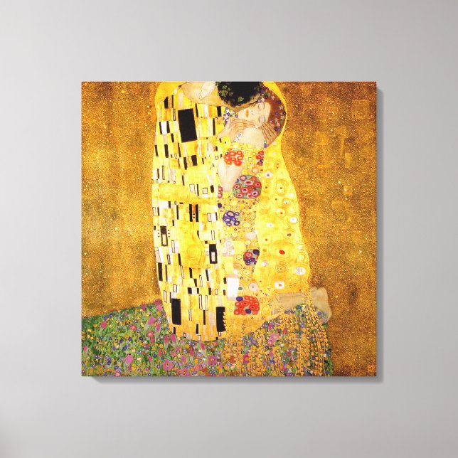 Toile Gustav Klimt La Peinture Classique Du Kiss (Recto)