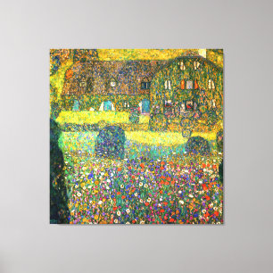 Toile Gustav Klimt : Maison de campagne à l'Attersee