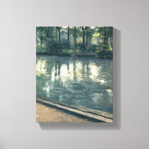 Toile Gustave Caillebotte- le Yerres, pluie