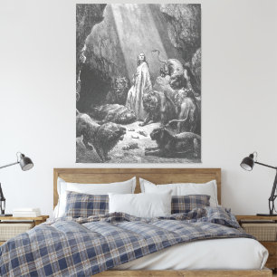 Toile Gustave Doré - Daniel dans la fosse aux lions