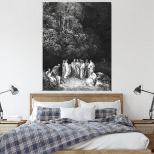 Toile Gustave Doré - Dante rencontre les grands poètes a