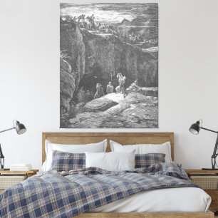 Toile Gustave Doré - Esdras s'agenouille en prière