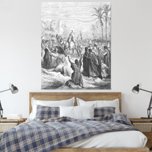 Toile Gustave Doré - Matt 21 Jésus entre dans Jérusalem