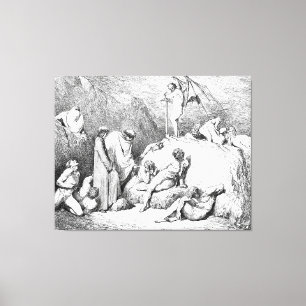 Toile Gustave Doré - Virgile et Dante rencontrent Pier D
