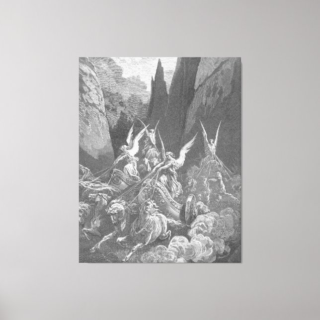 Toile Gustave Doré - Zechariah's Vision of Four Chariots (Recto)