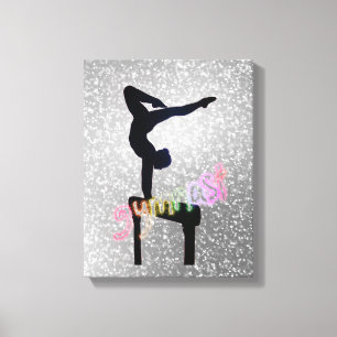 Toile Gymnastique Funky Police Gymnaste Abstrait sur pou