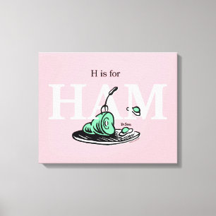 Toile "H pour JAMBON" Conception de l'alphabet