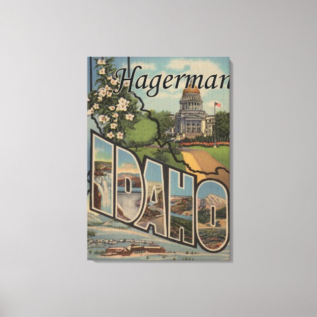 Toile Hagerman, Idaho - Scènes de grandes lettres (Recto)