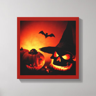 Toile Halloween - Citrouilles lumineuses 6