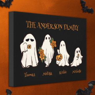 Toile Halloween Éffrayant Fantômes Famille Noms Personna