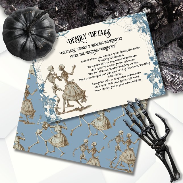 Toile Halloween Gothic Skelettkarte Details Einladung (Von Creator hochgeladen)