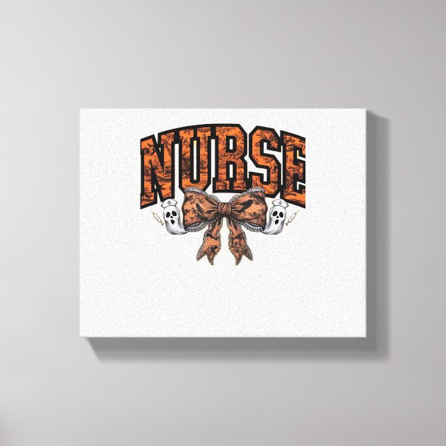 Toile Halloween Infirmière Coquette Bow Classique Éffray (Recto)