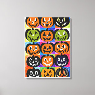 Toile Halloween Jack-o-Lanterns