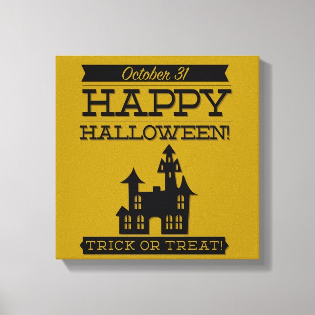 Toile Halloween rétro typographique (Recto)