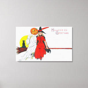 Toile Halloween Salutations Witch