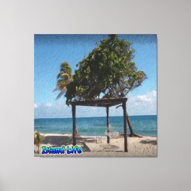 Toile Hamac sur la plage (Recto)
