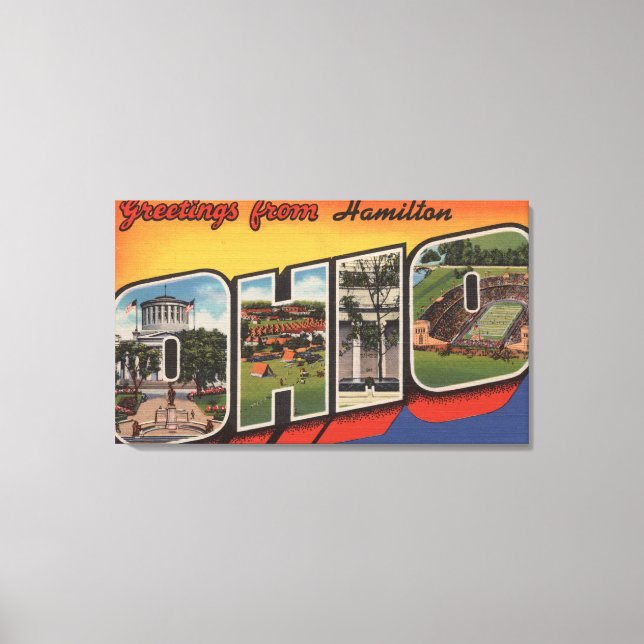 Toile Hamilton, Ohio - Scènes de grandes lettres (Recto)