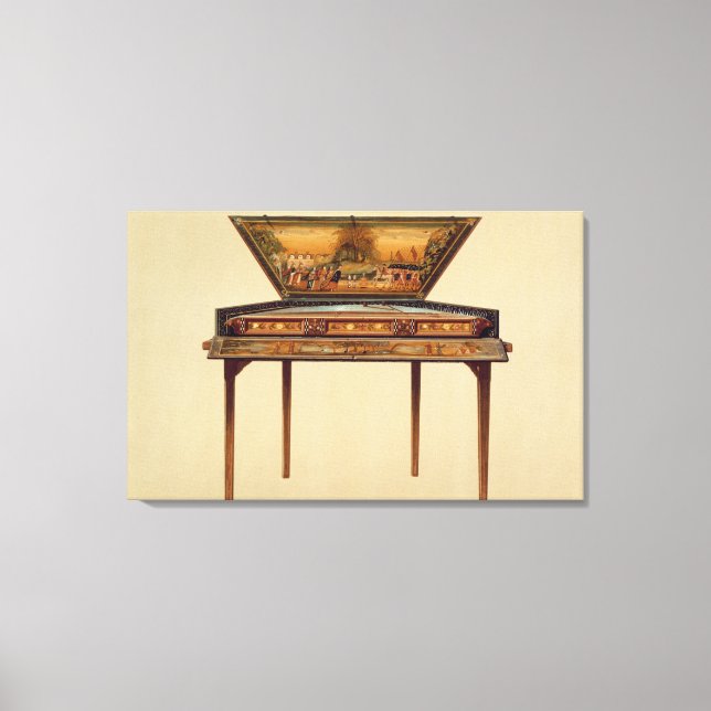 Toile Hammered dulcimer in a painted soundbox, 18th cent (Recto)