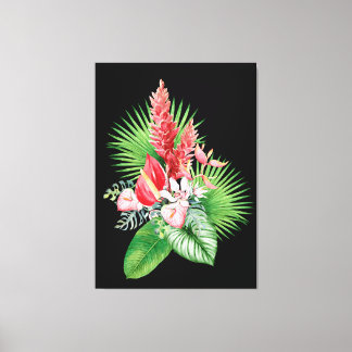 Toile Hana hou - Arrangement floral hawaïen